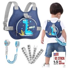 Toddler Safty Harness Leash, Cute Dinosaur Child Navy Blue//Brachiosaurus