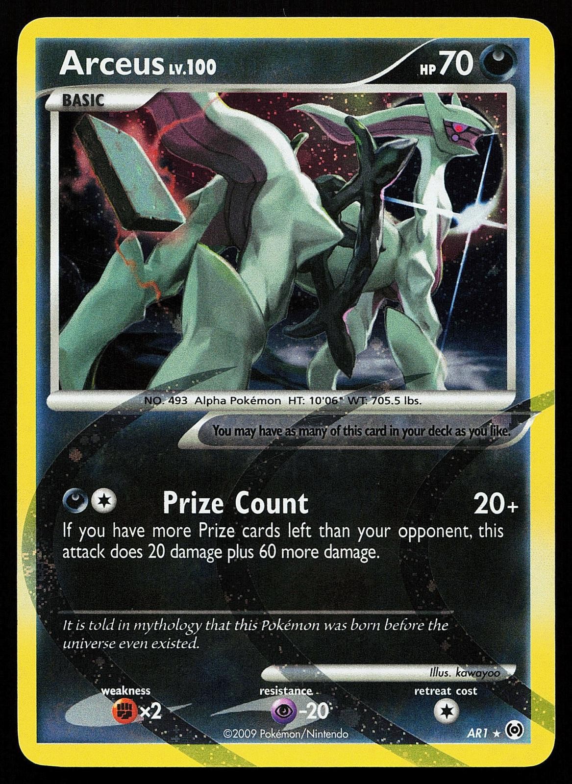 Arceus AR1 Holo Rare Arceus Pokemon Card
