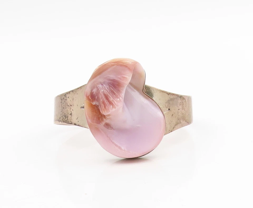 925 Sterling Silver Vintage Bracelet DTR JAY KING Blister Pearl Cuff  BT11585 - Image 2 of 4