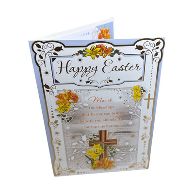 Frohe Ostern traditionelle religiöse Grußkarte