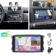 DAB+ per Smart Fortwo 451 2005-2010 autoradio Android 15.0 Carplay 2G+64GB +KAM