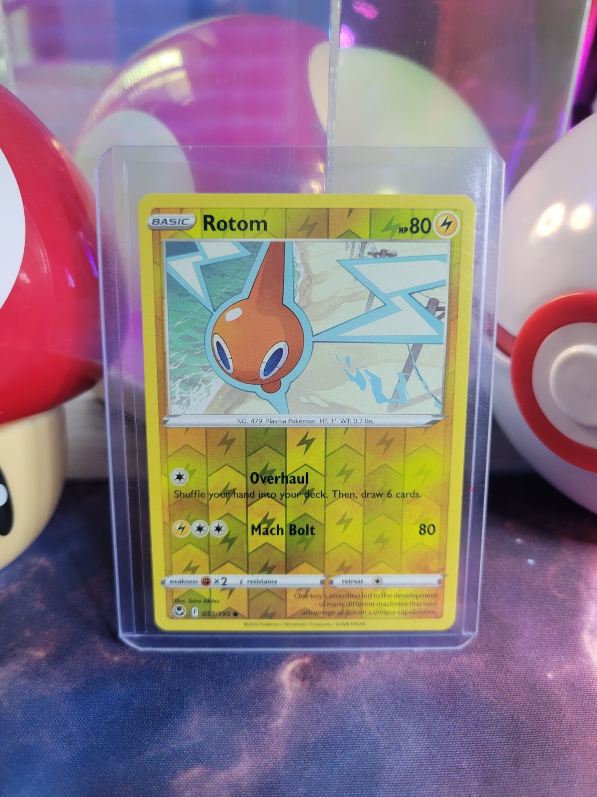 Rotom 53/195 Pokémon TCG SW&SH Silver Tempest Reverse Holo Common NM.