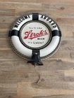 Vintage Stroh's Beer Welcome Aboard Nautical Life Preserver Bell Sign FREE SHIP