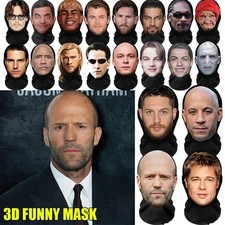 Realistic 3D Face for Men Women Cosplay Mask Full Face Hip Hop Balaclava Hood