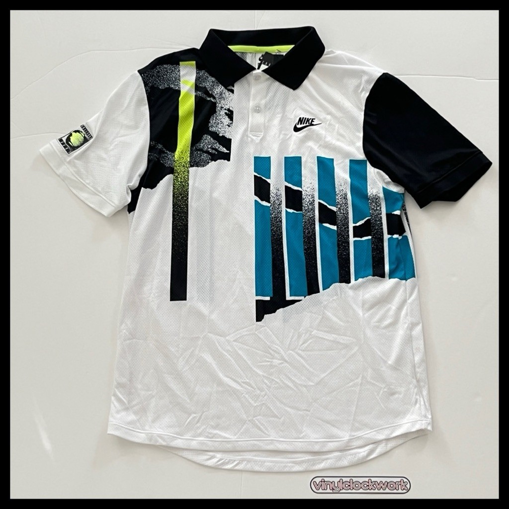 Nike Challenge Court Advantage Tennis Agassi Polo Shirt CK9793-101 Size M Medium