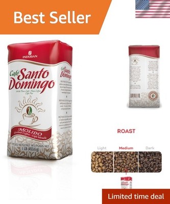 Experience the Unique Flavor of 16 oz Café Santo Domingo Medium Roast Coffee Bag