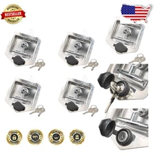 Durable Stainless Steel Tool Box Locks, 4 Pack, Flush Mount, Keyed Alike