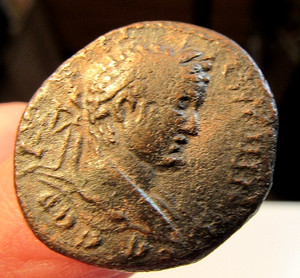 ROMAN AE BRONZE TETRADRACHM CARACALLA 198-217AD EAGLE R.STAR 12.36GRAMS