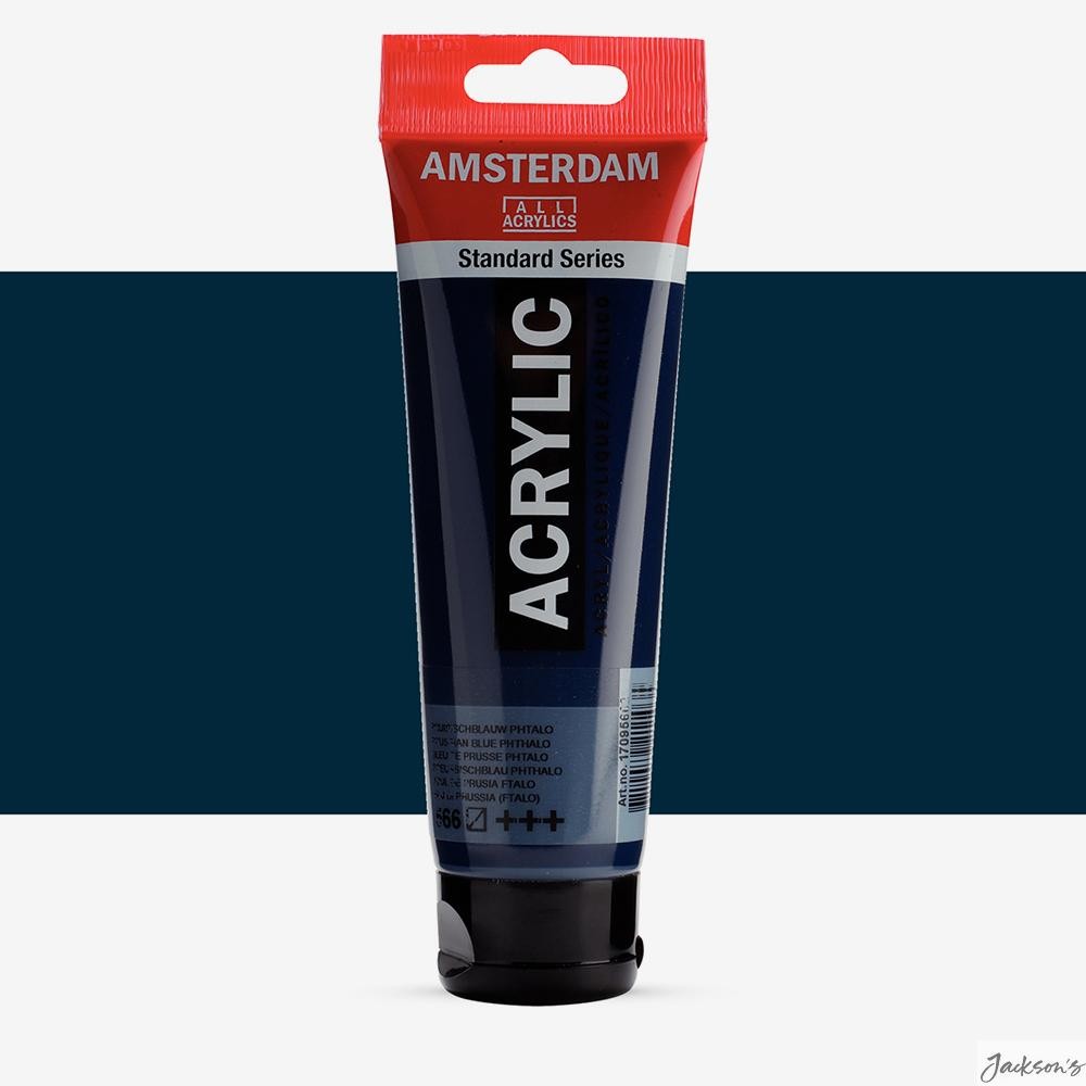 Royal Talens Amsterdam Standard Acrylic Paint 120ml Prussian Blue Phthalo
