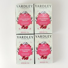 4x Bars Yardley London Limited Edition Frosted Strawberry Cream Bath Bar 4 oz.