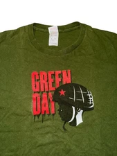 Vintage 00’s Y2K Green Day American Idiot Album Promo T-Shirt Green Large Rare