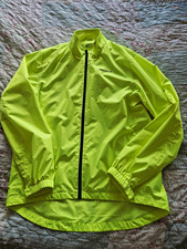 Pinnacle Reflective Full Zip Cycling Windbreaker Jacket Yellow 3XL Polyester