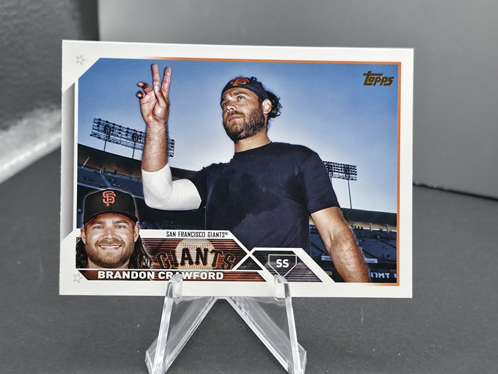 2023 Topps Series One Baseball  - Brandon Crawford #66 Golden Mirror SSP