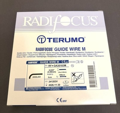 Radifocus Medical Guide Wire   Angled Tip, 0.035  × 180 cm, by Terumo (REF: GA35