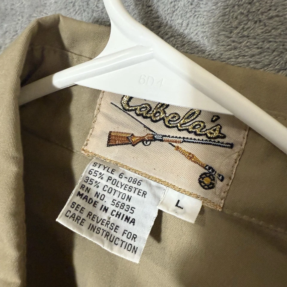 Chaqueta Cabelas De Colección Para Hombres L Bronceada Caza Tiro Pesca Safari Campo Cinturón Foto 4 de 4