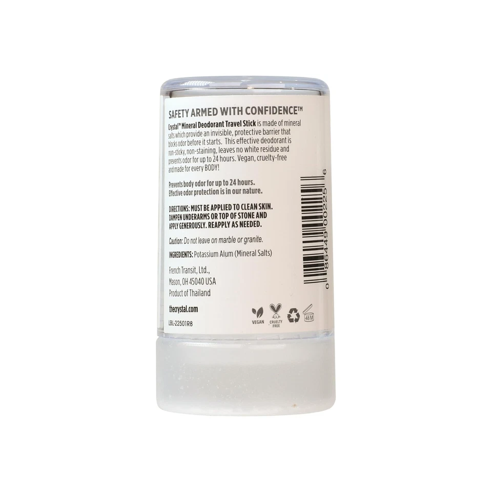 CRYSTAL Deodorant Mineral Deodorant Stick, Travel, 1.5 Ounce (Pack Of 1) - Image 2 of 4