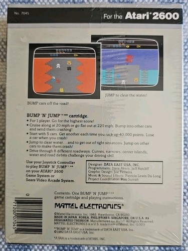 Bump 'n' Jump - Atari 2600, 1983 Mattel Factory Sealed NIB - Picture 5 of 5