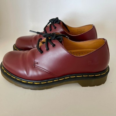 DR. MARTENS 1461 Smooth Leather Oxford Shoes Cherry Red Men's 7