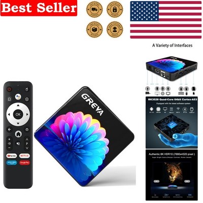 2025 8K Android TV Box with 64GB Storage - Remote Control & Parental Features