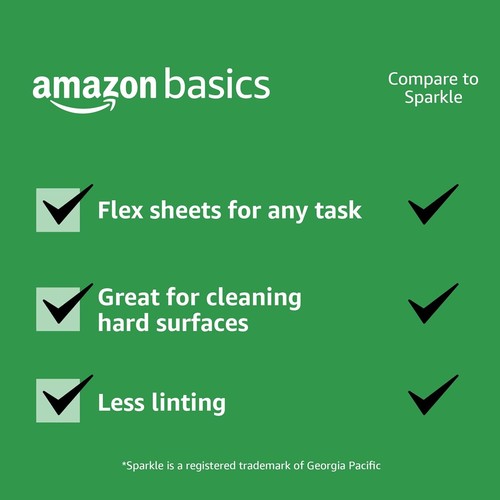 Amazon Basics 2-Ply Flex-Sheets Paper Towels, 12 150 sheet (Pack of 12) - Picture 2 of 7