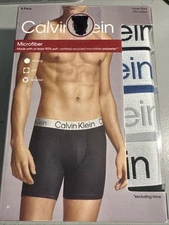 Calvin Klein Microfiber Boxer Brief 4 Pack Medium 32-34” Stretch Underwear