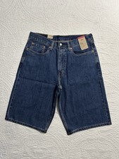 Levi's Mens 470 Baggy Denim Shorts 0062W-0000 DARK WASH Size 34 100 Cotton NWT
