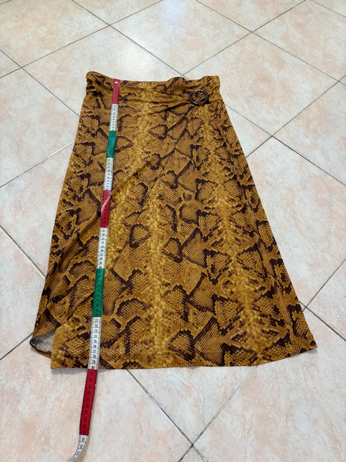 LUISA SPAGNOLI beige hazelnut python pattern skir… - image 12