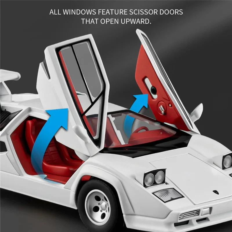 Luz de sonido de vehículo de juguete diecasts modelo de coche deportivo de aleación 1:24 Countach LP5000s  Foto 4 de 4