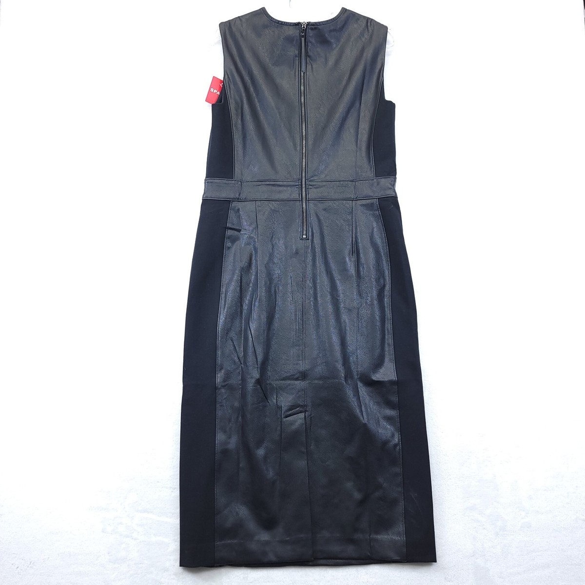 Spanx 20393R Leather-Like Combo Fitted Sheath in Luxe Black Dress Size M NWT | eBay Spanx 20393R Leather-Like Combo Fitted Sheath in Luxe Black Dress Size M NWT | eBay
