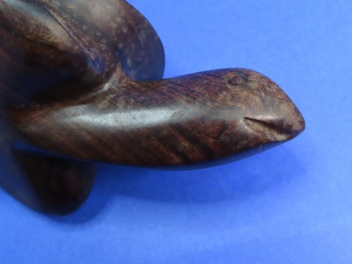 Hand Carved Polished Ironwood Wood Sea Turtle Figurine Sculpture 8" Long - Picture 17 of 23