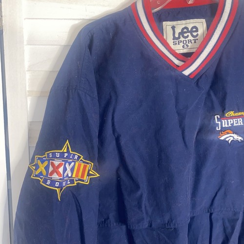 Vintage 1998 Super Bowl 32 XXXII Champions Denver Broncos Pullover Jacket Large - Picture 5 of 9