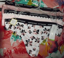5 NEW ADRIENNE VITTADINI AV9507 5PKAF GOODBYE PANTY LINES THONG PANTIES XL