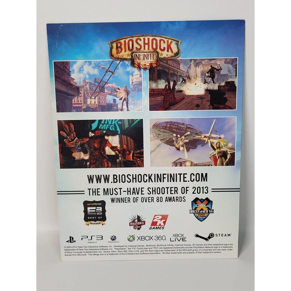 Bioshock Infinite Game Stop Pre-order Promo Bifold Advertisement 2013 - Image 2 of 4