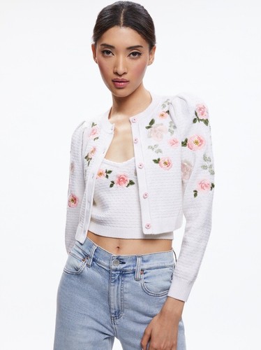 ALICE + OLIVIA BRIGIDA EMBROIDERED TANK SIZE S NWT - Picture 7 of 8