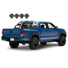 Black Horse RB007SS-PLB Classic Roll Bar w/7.0" Blk LED SS for 05-21 Frontier