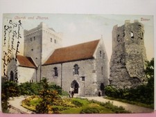 Dover England Church and Roman Pharos castle