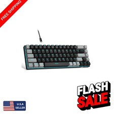 Blue LED Backlit Mechanical Keyboard - 60 Layout, Anti-Ghosting Functionality