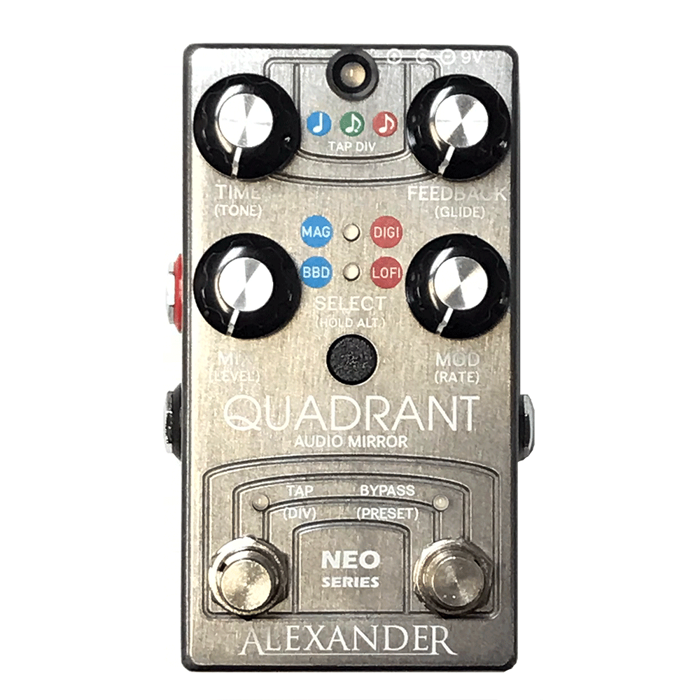 ギター Alexander Pedals Neo Series Alexander Pedals Neo Series Quadrant Delay Pedal Limited Smoke