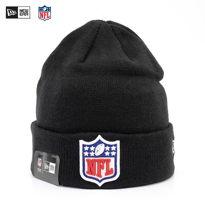 New Era NFL Shield Logo Mütze Beanie Cuff Schwarz American Football USA Sale