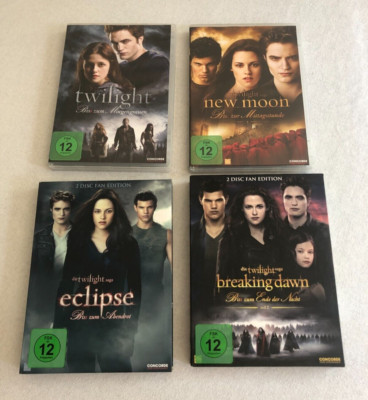 Die TWILIGHT SAGA DVD 4 Filme Schuber 2x 2 Disc Fan Edition Vampir Filme