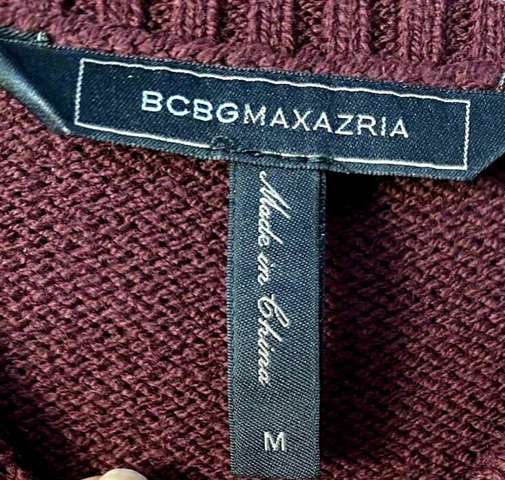 Suéter para mujer BCBGMAX Azria tejido hombro frío alto bajo mediano Foto 3 de 4