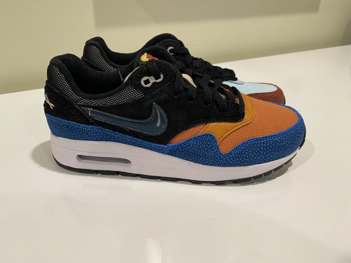 Nike Air Max 1 Swipa DeAaron Fox Orange Blue Red CJ9888 001 4.5Y Women s Sz 6
