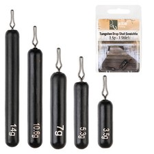 Tungsten Drop Shot Gewicht 3,5-14g Matt-Schwa...