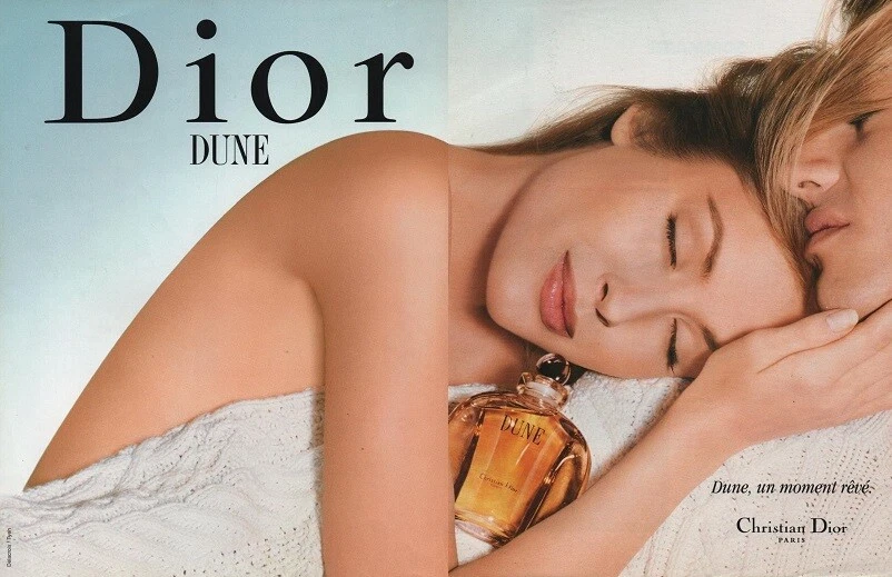 Publicité papier Parfum. Perfume ad. Dior Dune 1994 double page