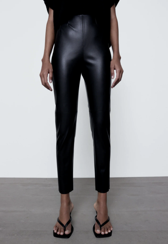 ZARA NEW WOMAN FAUX LEATHER HIGH 