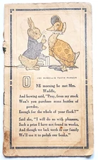 Vintage 1910 Burrill Tooth Powder Story of a Bunny selling Tooth Powder