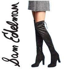 Sam Edelman Kent Over the Knee OTK Black Heel...