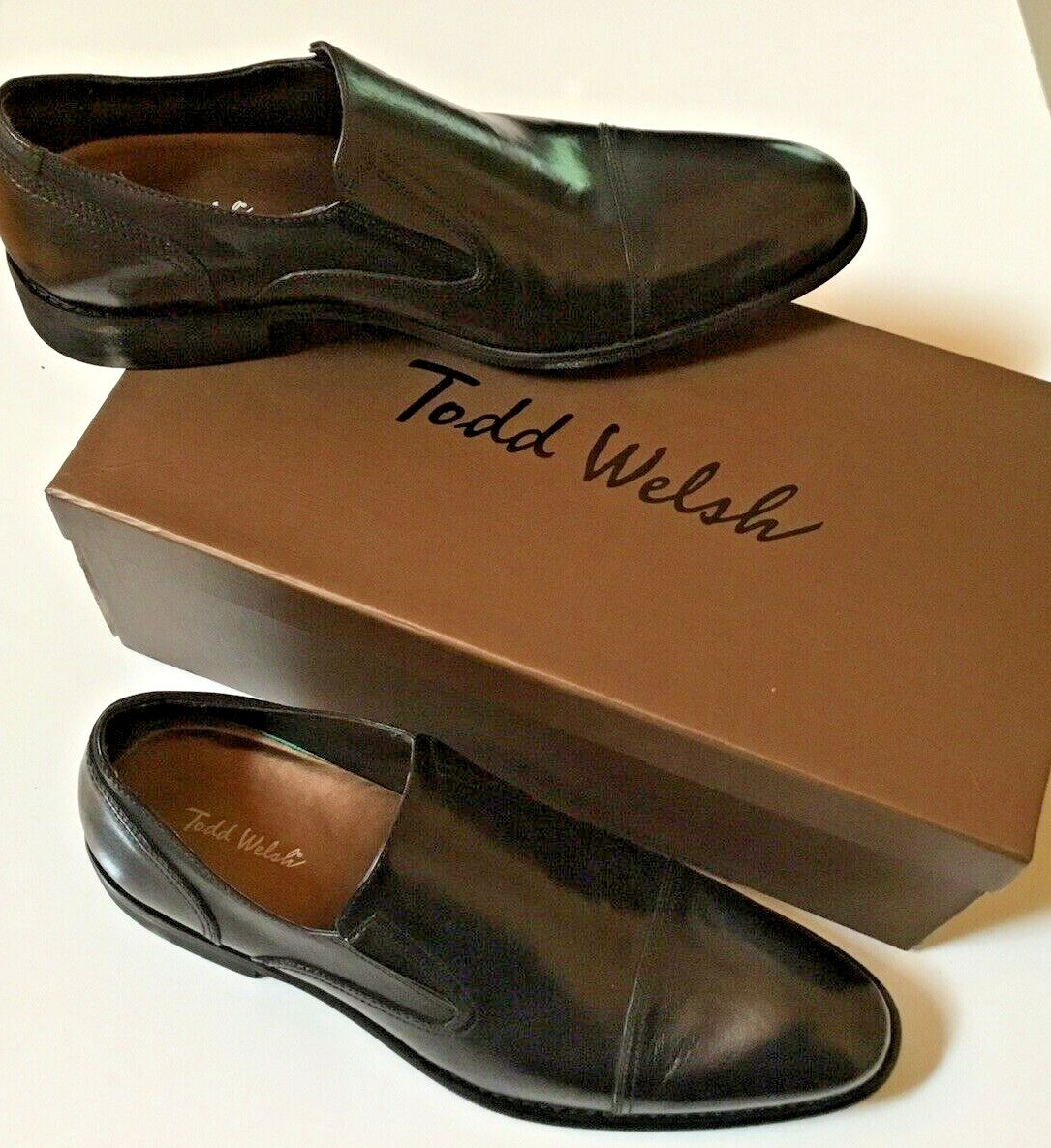 NWB Todd Welsh Black Leather Mens Shoe Size 8,5 | eBay display picture 1