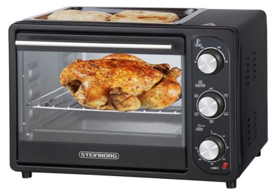3in1 Minibackofen mit Umluft 20 Liter Pizzaofen Minibackofen 1380 Watt