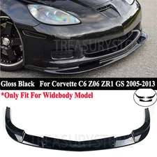 For Corvette C6 Z06 ZR1 2006-2013 Front Bumper Lip Spoiler Splitter Chin Gloss